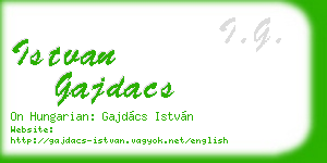 istvan gajdacs business card