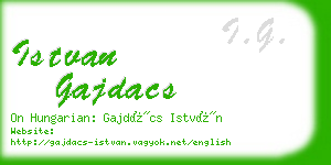 istvan gajdacs business card